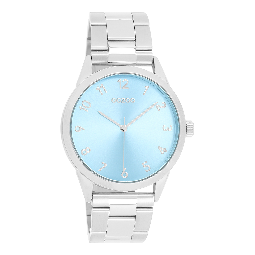 Silver coloured OOZOO watch with stainless steel bracelet - C11423