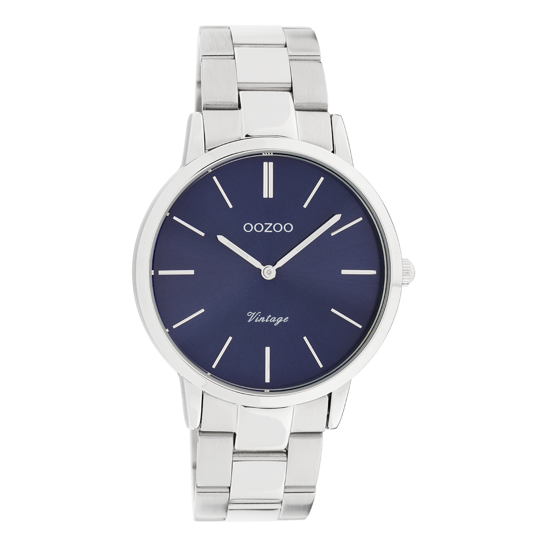 Silver coloured OOZOO watch with stainless steel bracelet - C20029