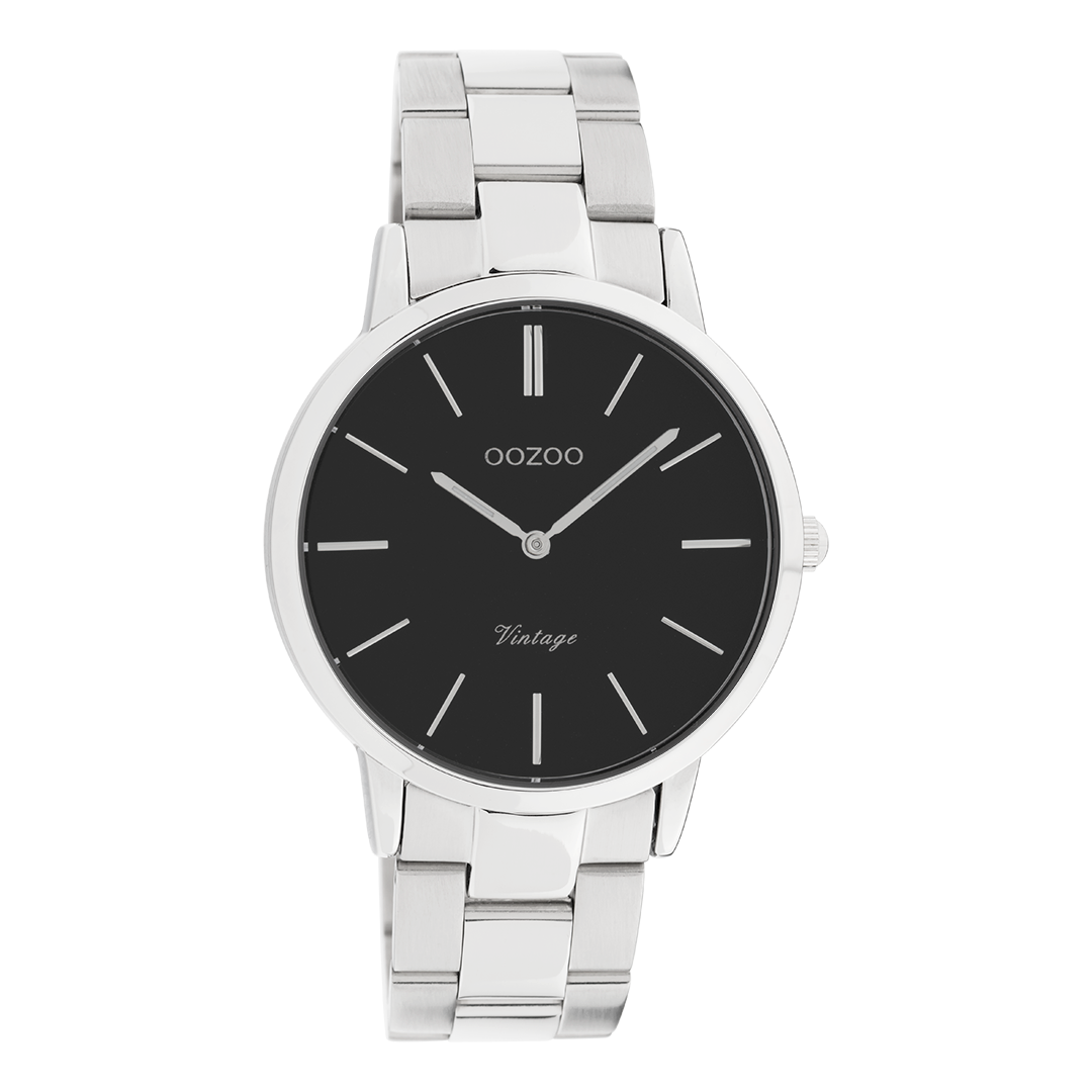 Silver coloured OOZOO watch with stainless steel bracelet - C20031