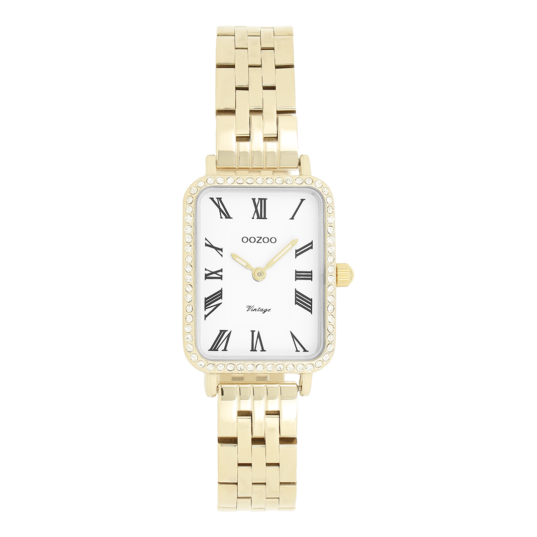 Gold coloured OOZOO watch with stainless steel bracelet - C20414
