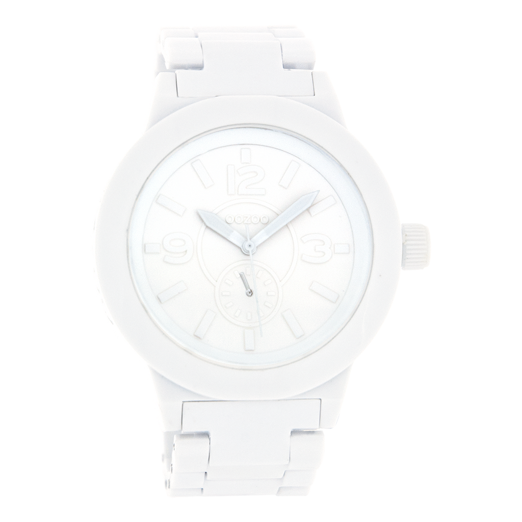 White OOZOO watch with plastic watch strap - C4115