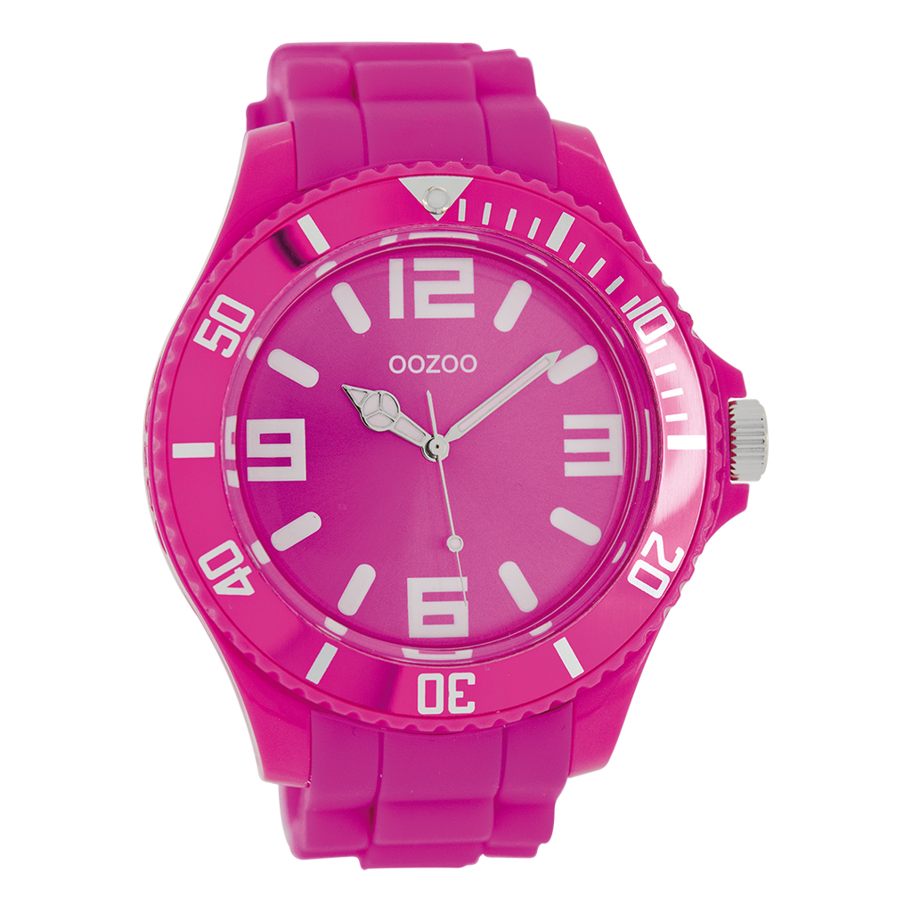 Pink OOZOO watch with rubber strap - C4166