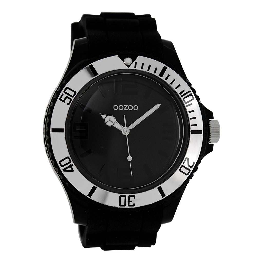 Black OOZOO watch with rubber strap - C4169