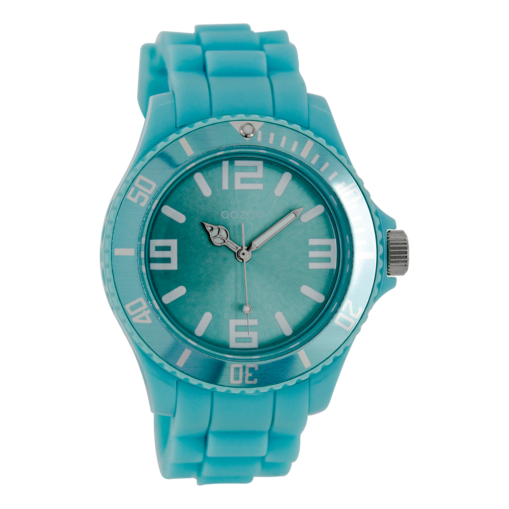 Light blue OOZOO watch with rubber strap - C4176