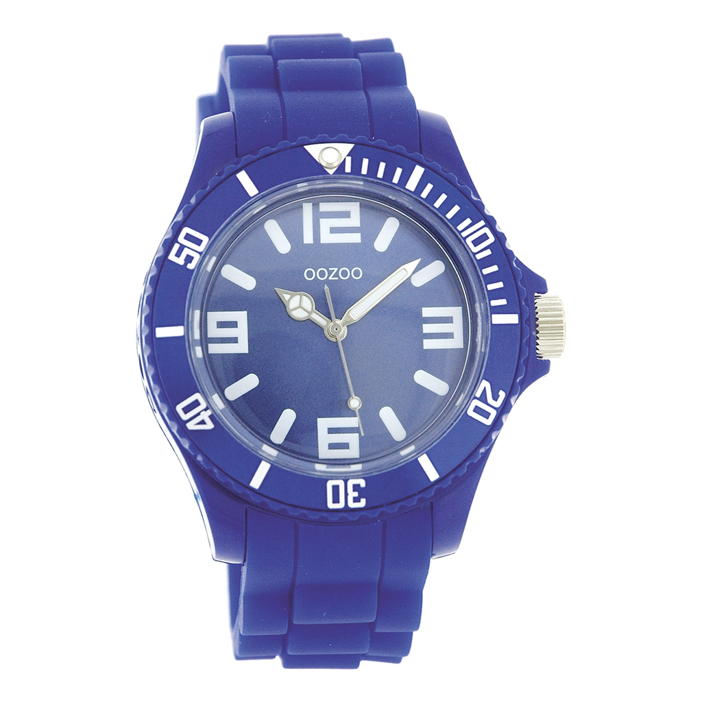 Blue OOZOO watch with rubber strap - C4281