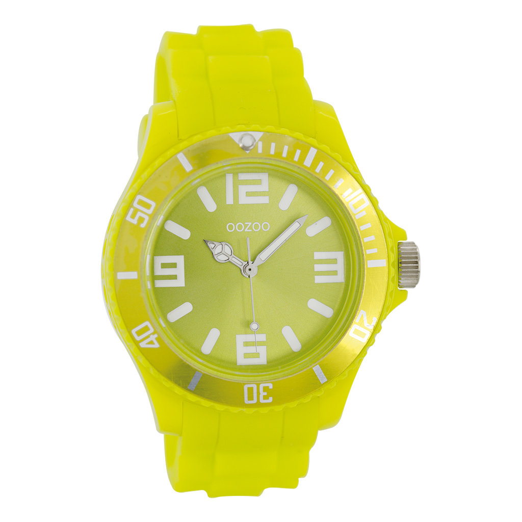 Yellow OOZOO watch with rubber strap - C4288