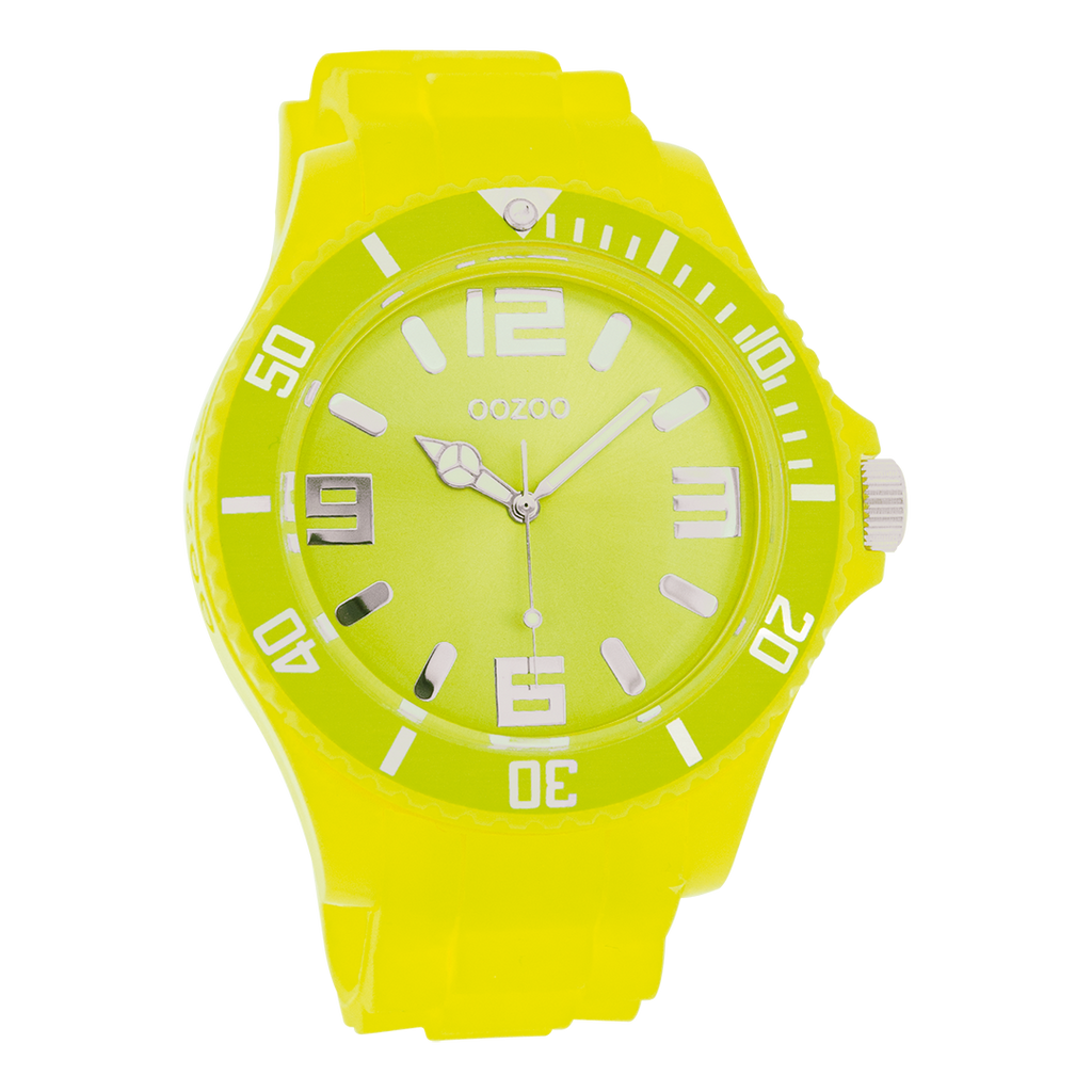 Yellow OOZOO watch with rubber strap - C4332