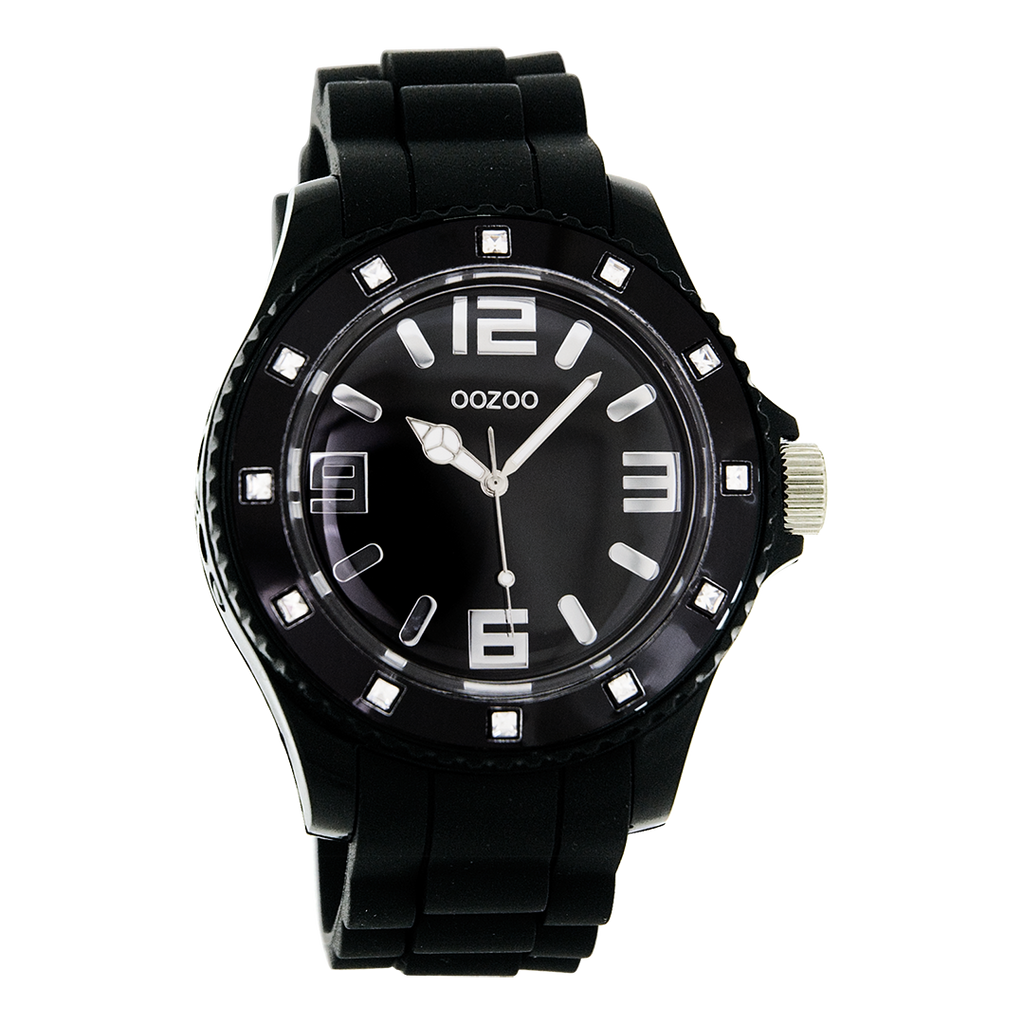 Black OOZOO watch with rubber strap - C4360
