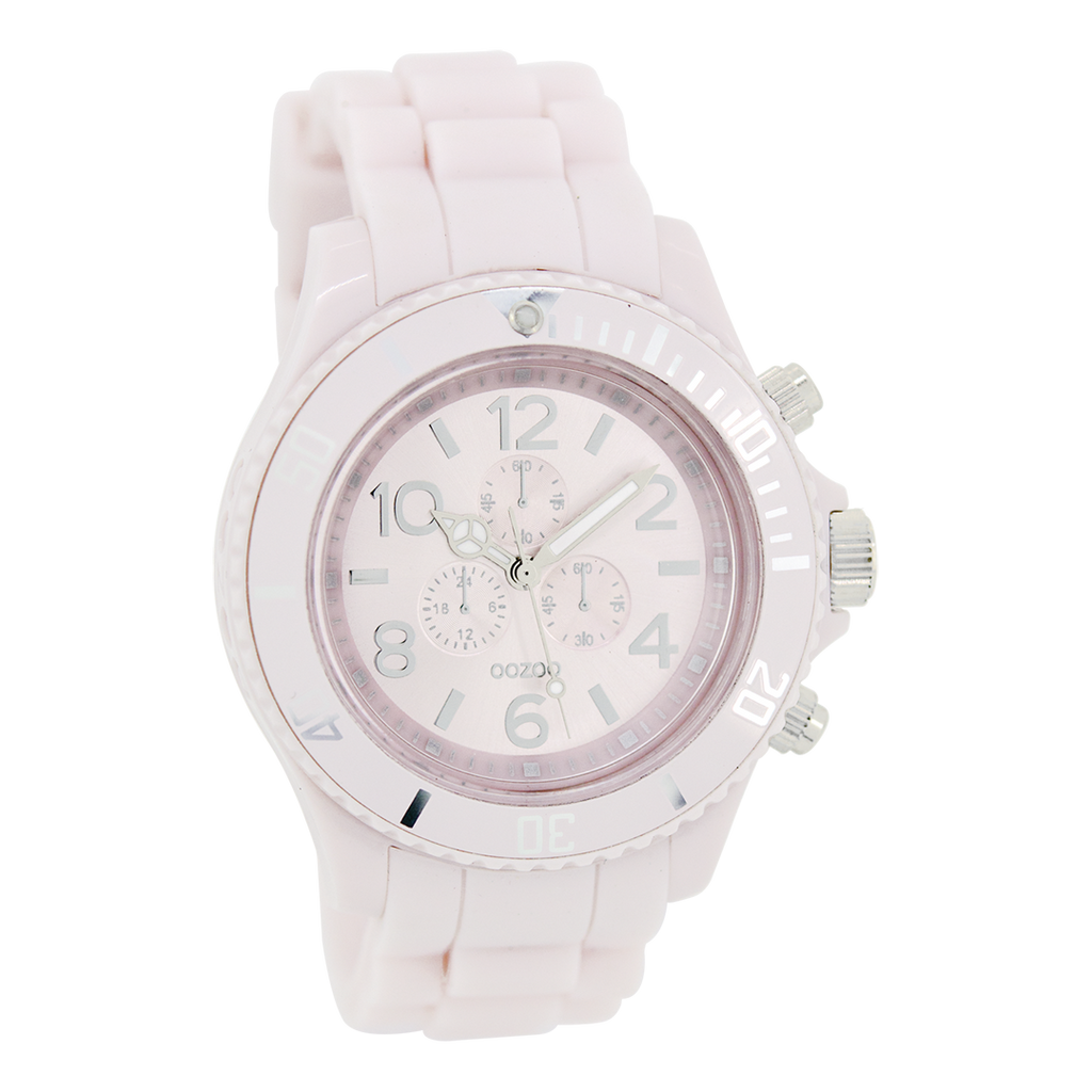 Old pink OOZOO watch with rubber strap - C4833