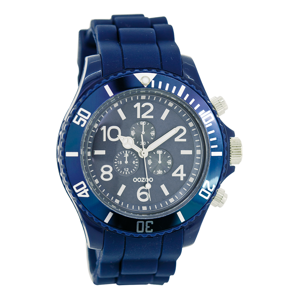 Dark blue OOZOO watch with rubber strap - C4838