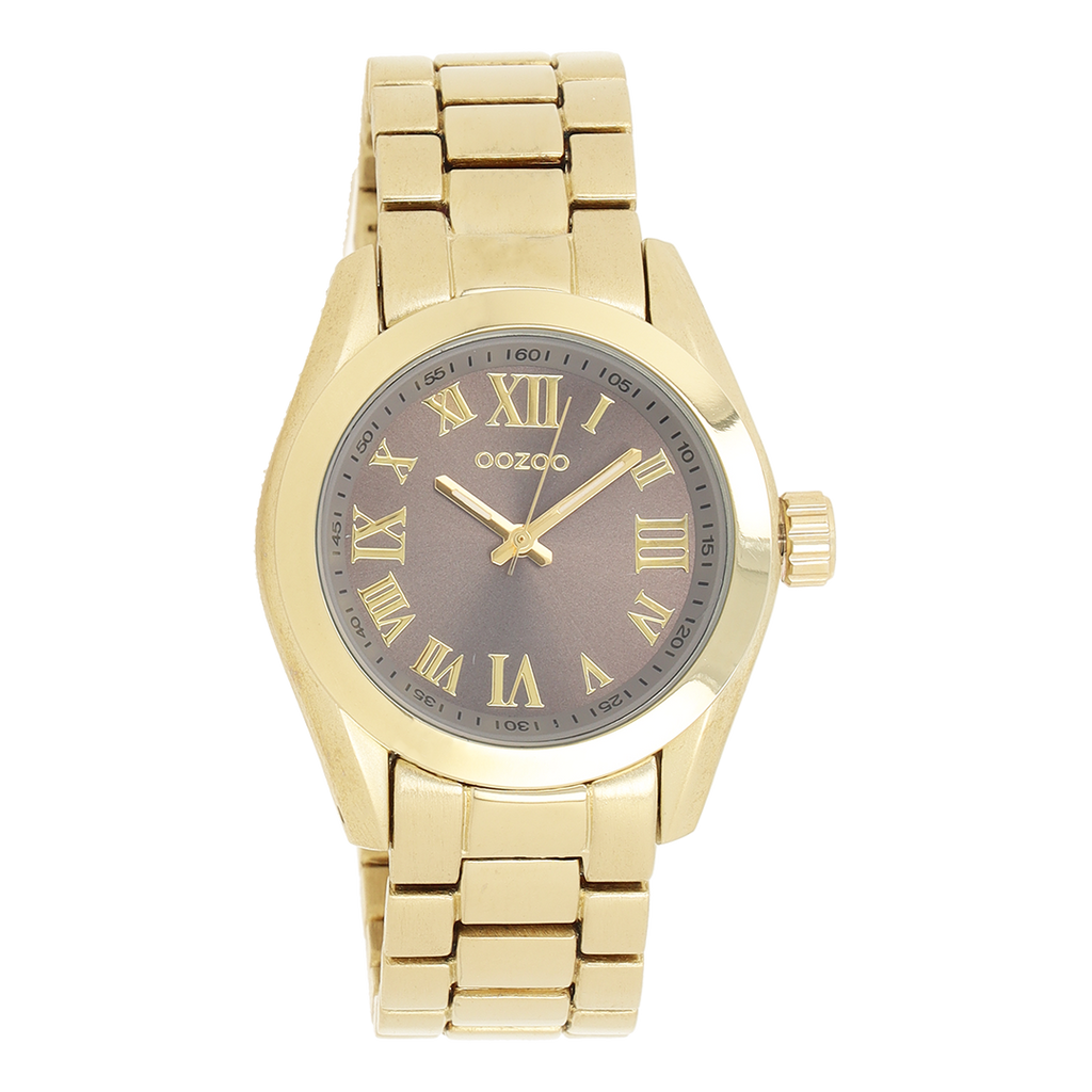 Gold coloured OOZOO watch with stainless steel bracelet - C5722