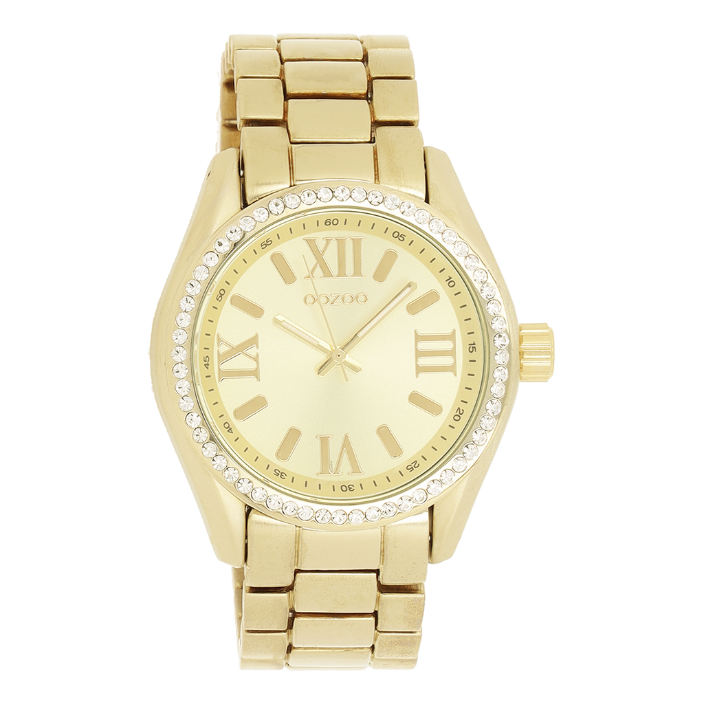 Gold coloured OOZOO watch with stainless steel bracelet - C5727