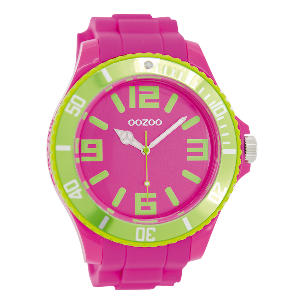 Pink OOZOO watch with rubber strap - C5820
