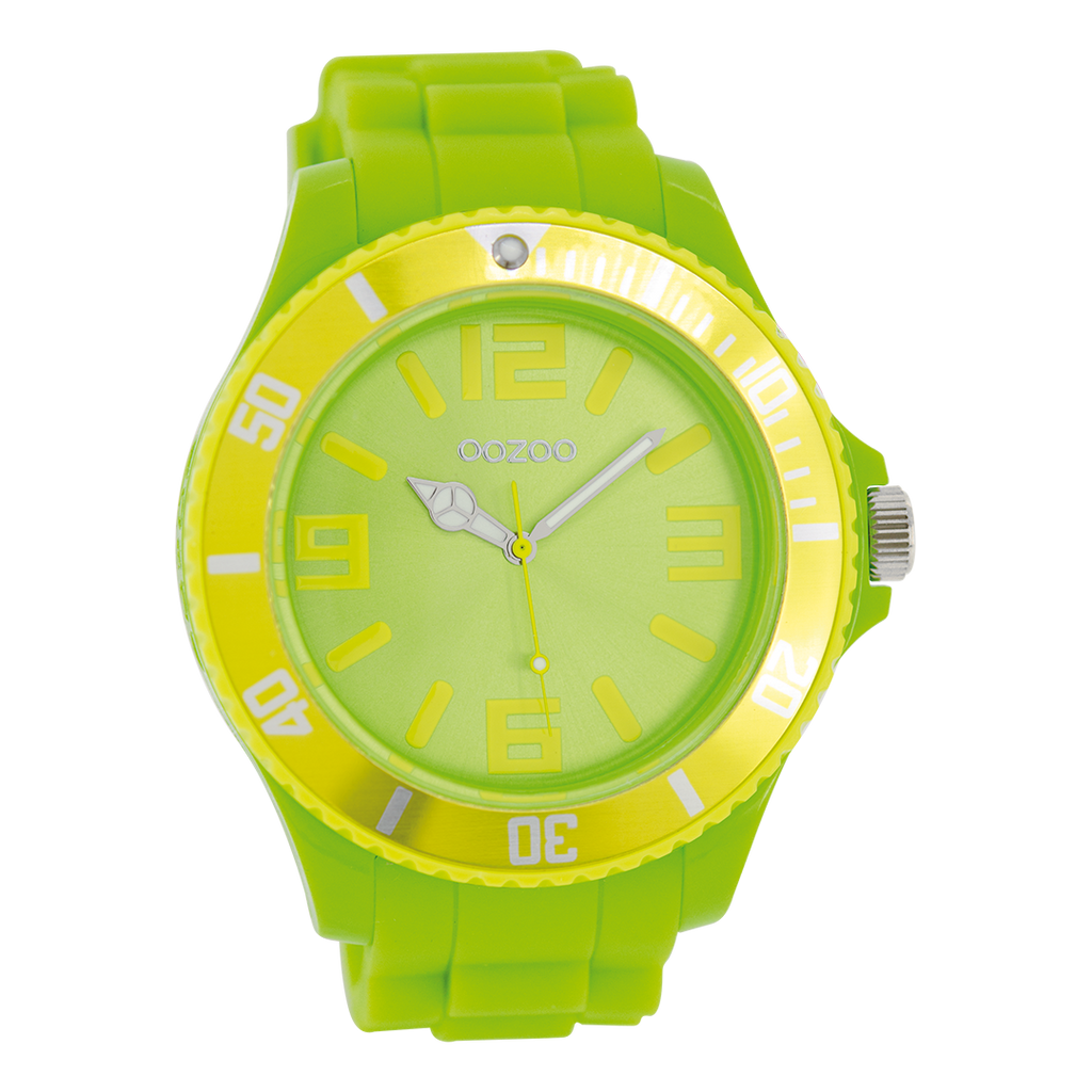 Fluo green OOZOO watch with rubber strap - C5824