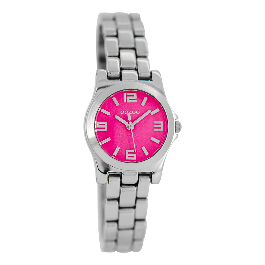 Silver coloured OOZOO watch with stainless steel bracelet - C6220