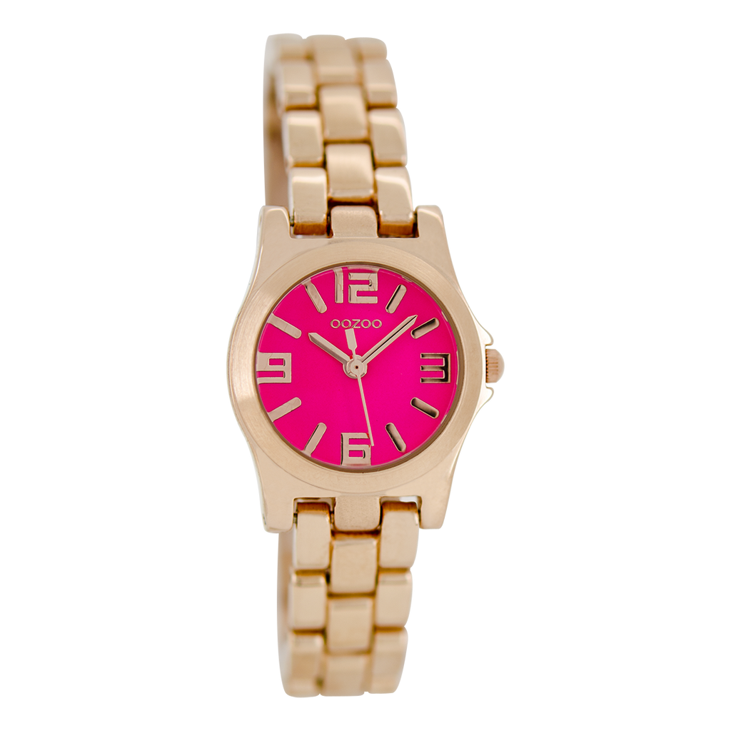 Rose gold coloured OOZOO watch with stainless steel bracelet - C6223
