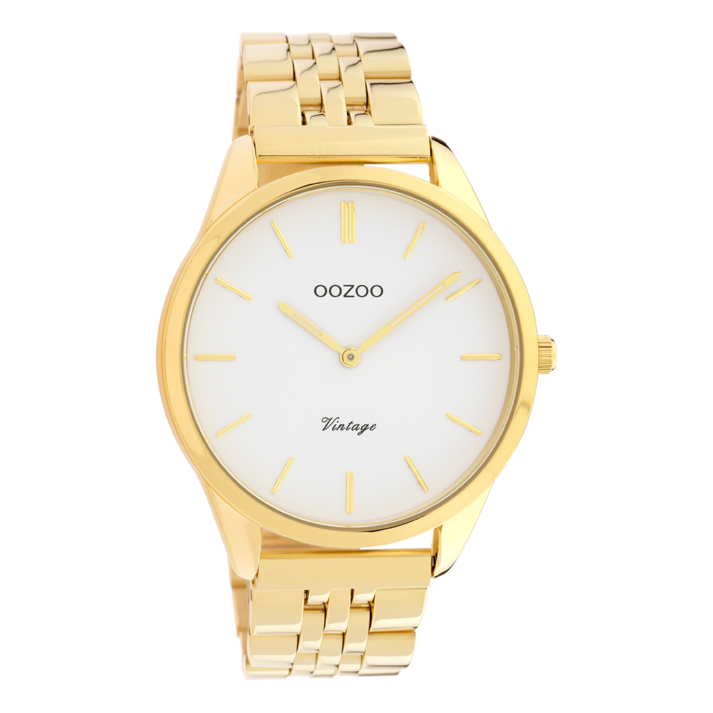 Gold coloured OOZOO watch with stainless steel bracelet - C9985