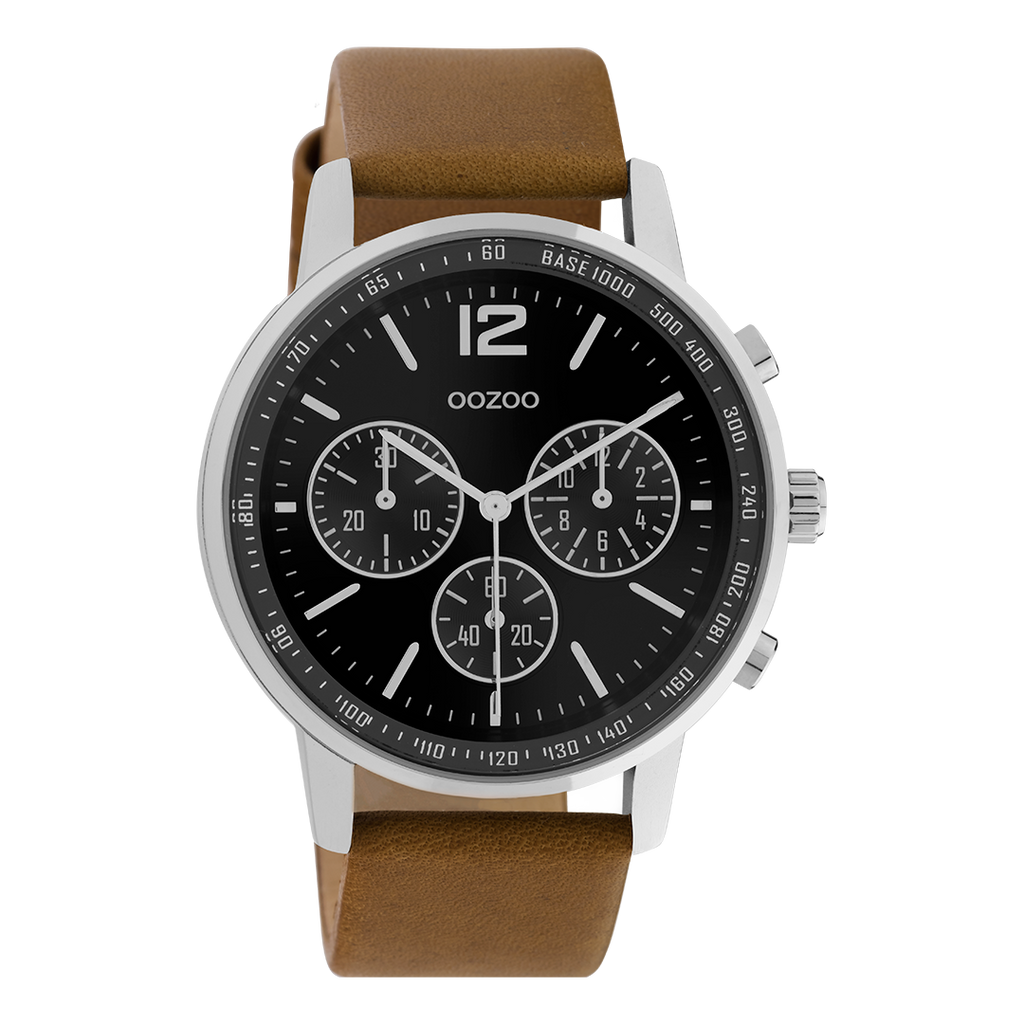 OOZOO Timepieces C10841 gold coloured watch black strap