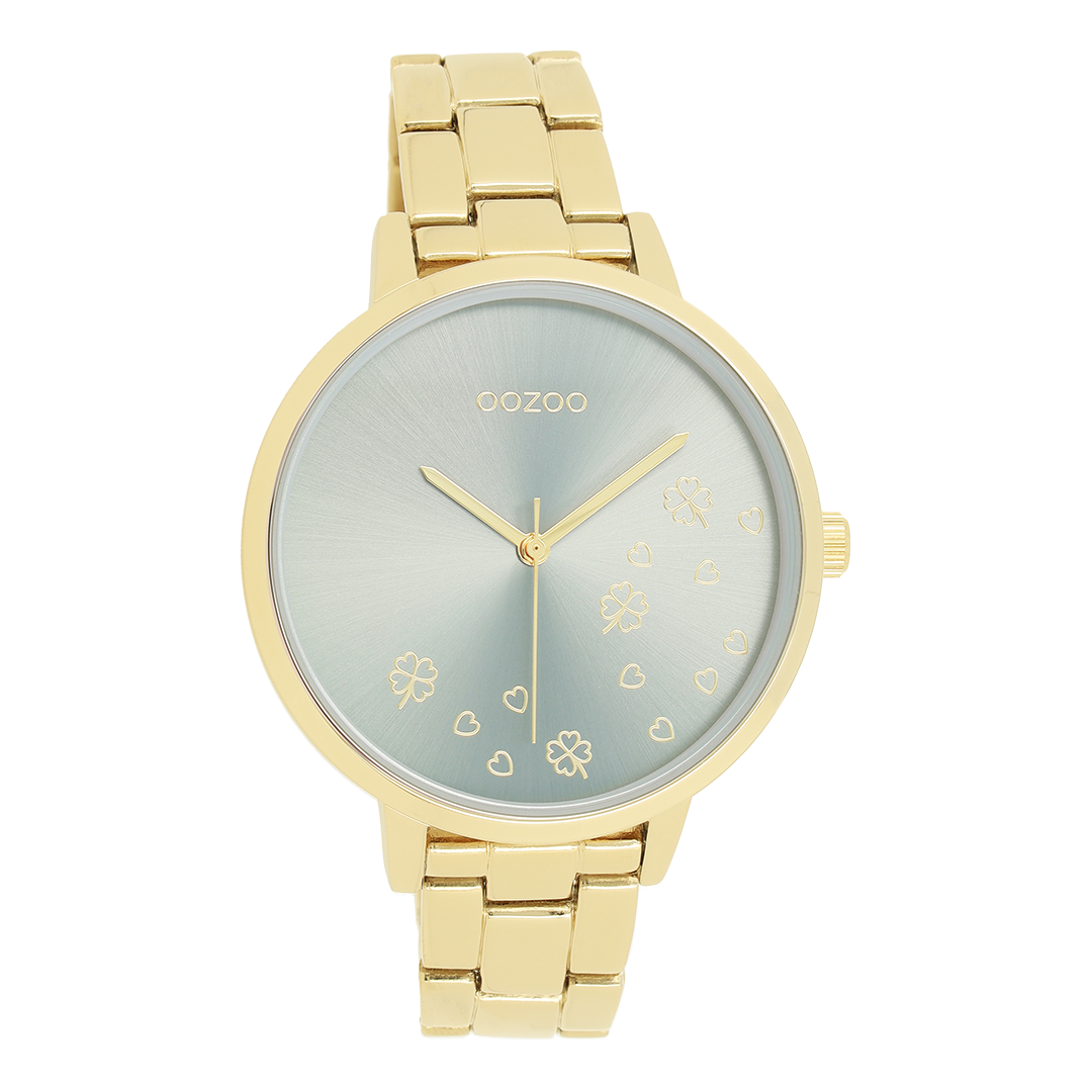 Gold coloured OOZOO watch with stainless steel bracelet - C11123