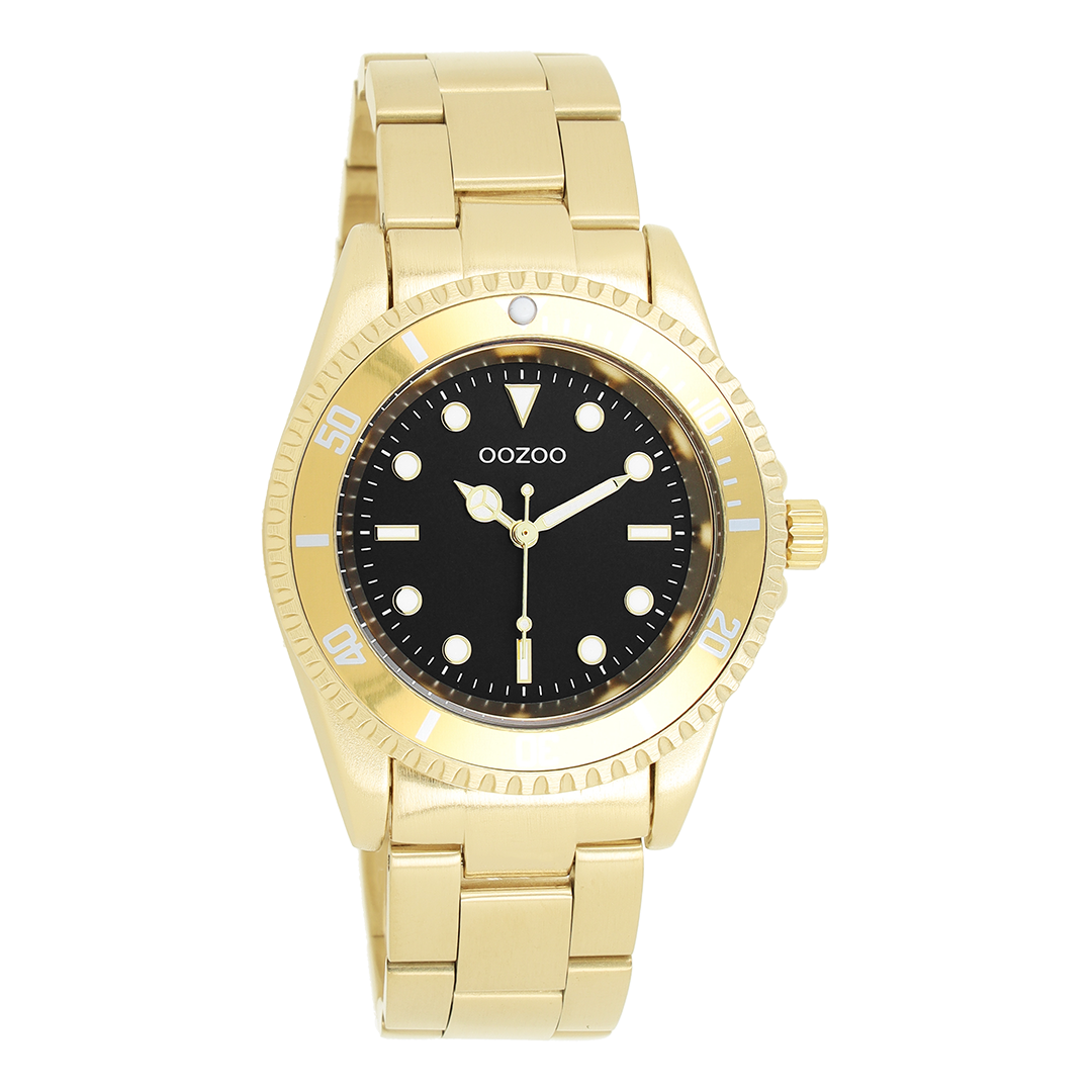 Gold coloured OOZOO watch with stainless steel bracelet - C11148