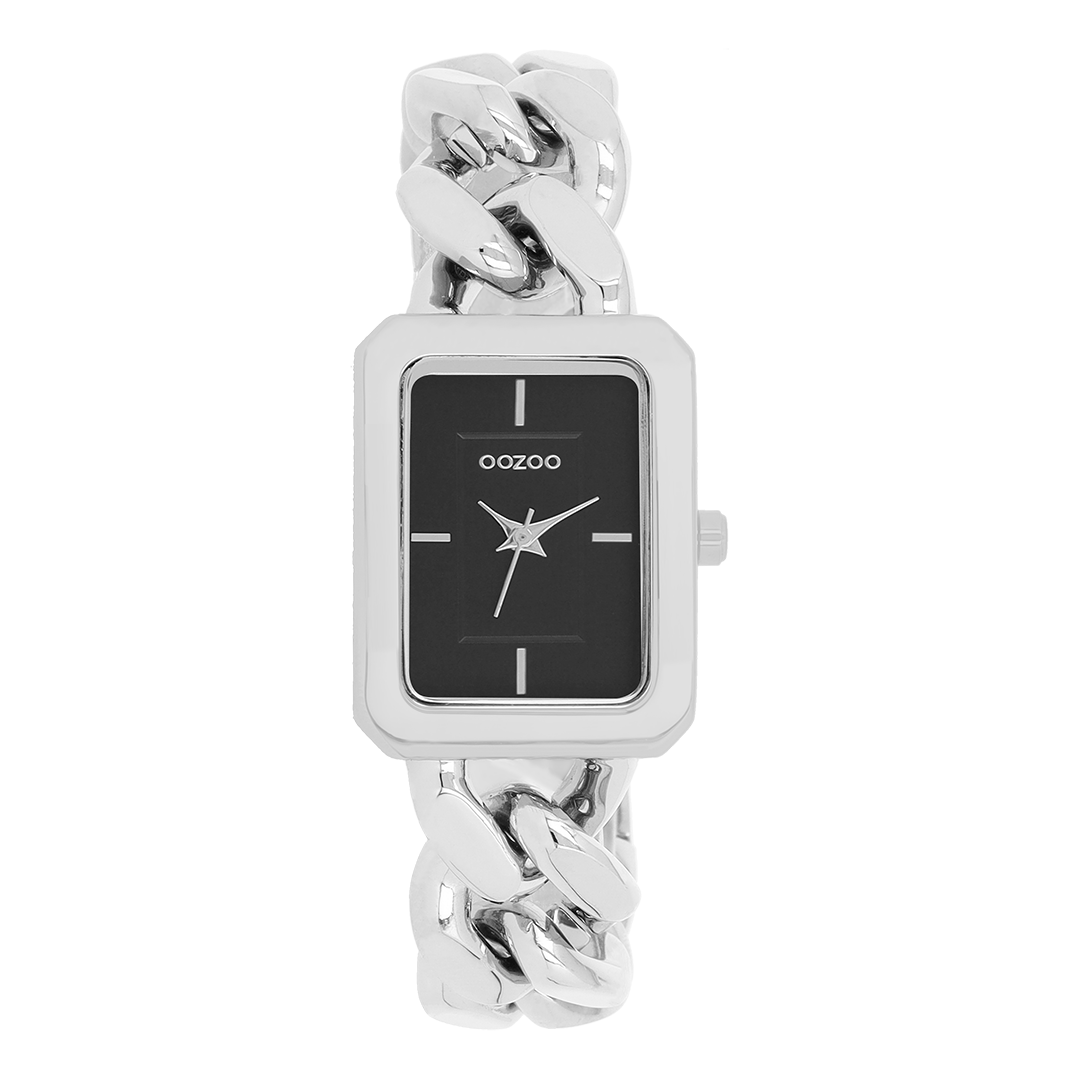 Silver coloured OOZOO watch with chain bracelet - C11271